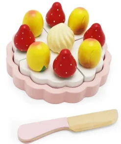 Magni Ferskenkage i træ med velcro- Køkkenleg