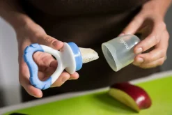 Nuvita FLAVORILLO 2 i 1 frugtsut og bidering - blå- Foodfeeder Og Frugtsut