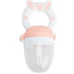 Magni Food feeder (mad sut) med blødt greb - Rosa- Foodfeeder Og Frugtsut