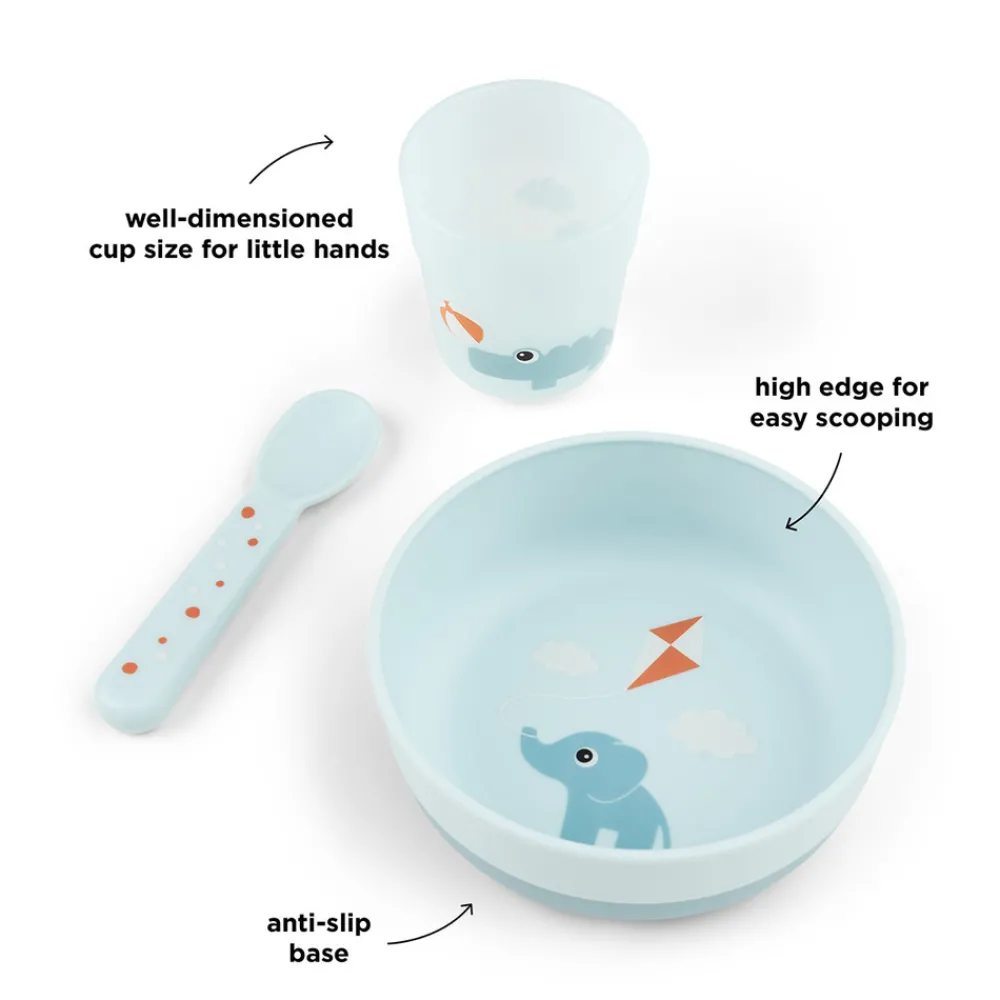 Done By Deer Foodie første spisesæt Playground Blå- Service