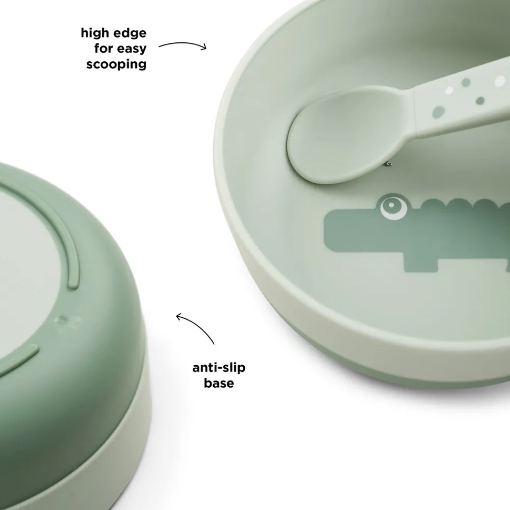 Done By Deer Foodie skål Croco Grøn- Service