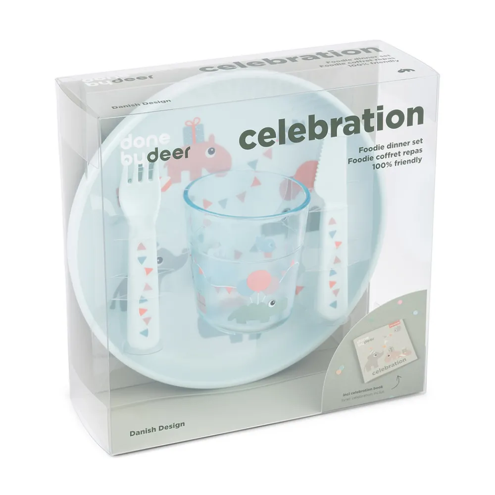 Done By Deer Foodie spisesæt Celebration Blå- Service