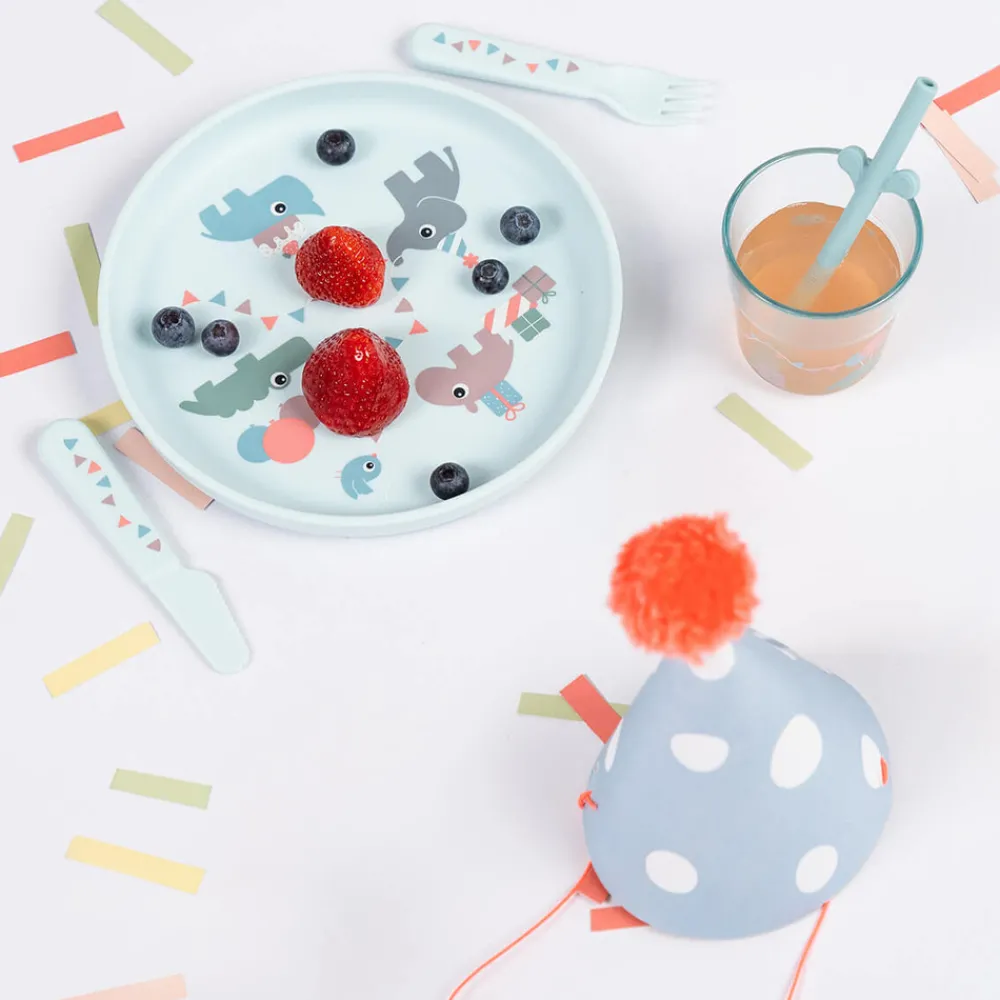 Done By Deer Foodie spisesæt Celebration Blå- Service