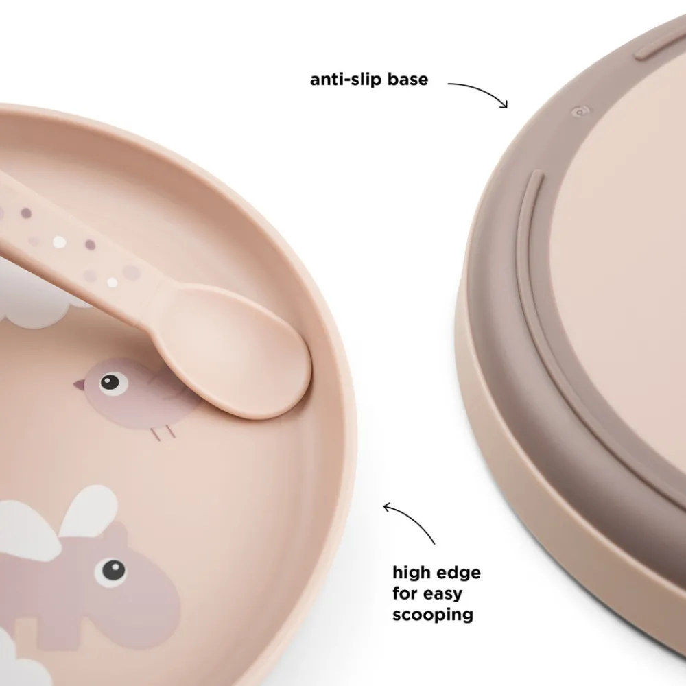 Done By Deer Foodie tallerken Happy clouds Pudder- Service