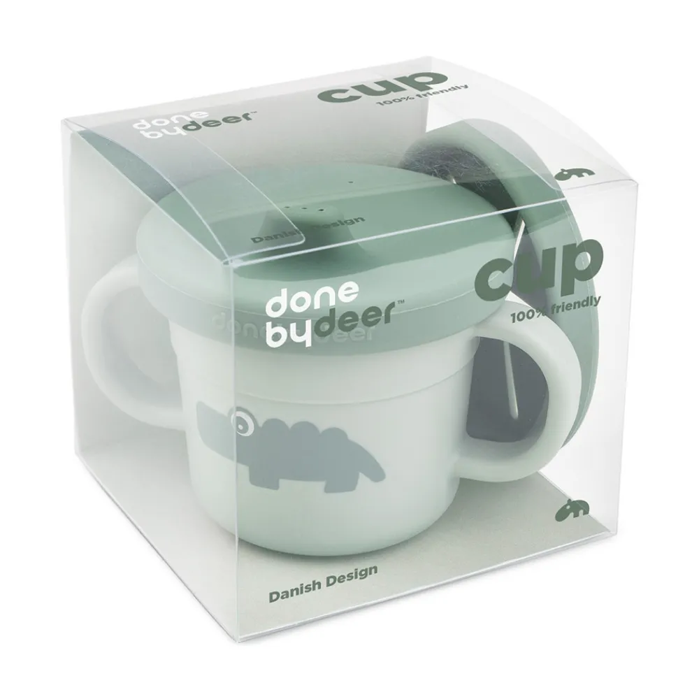 Done By Deer Foodie tud/snack kop sæt Croco Grøn- Service