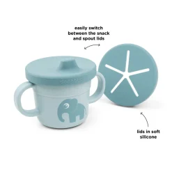 Done By Deer Foodie tud/snack kop sæt Elphee Blå- Service