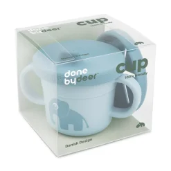 Done By Deer Foodie tud/snack kop sæt Elphee Blå- Service