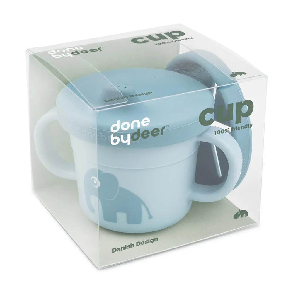 Done By Deer Foodie tud/snack kop sæt Elphee Blå- Service