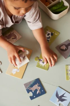 Filibabba Forældre og barn puslespil - Bondegårdsdyr- Puslespil