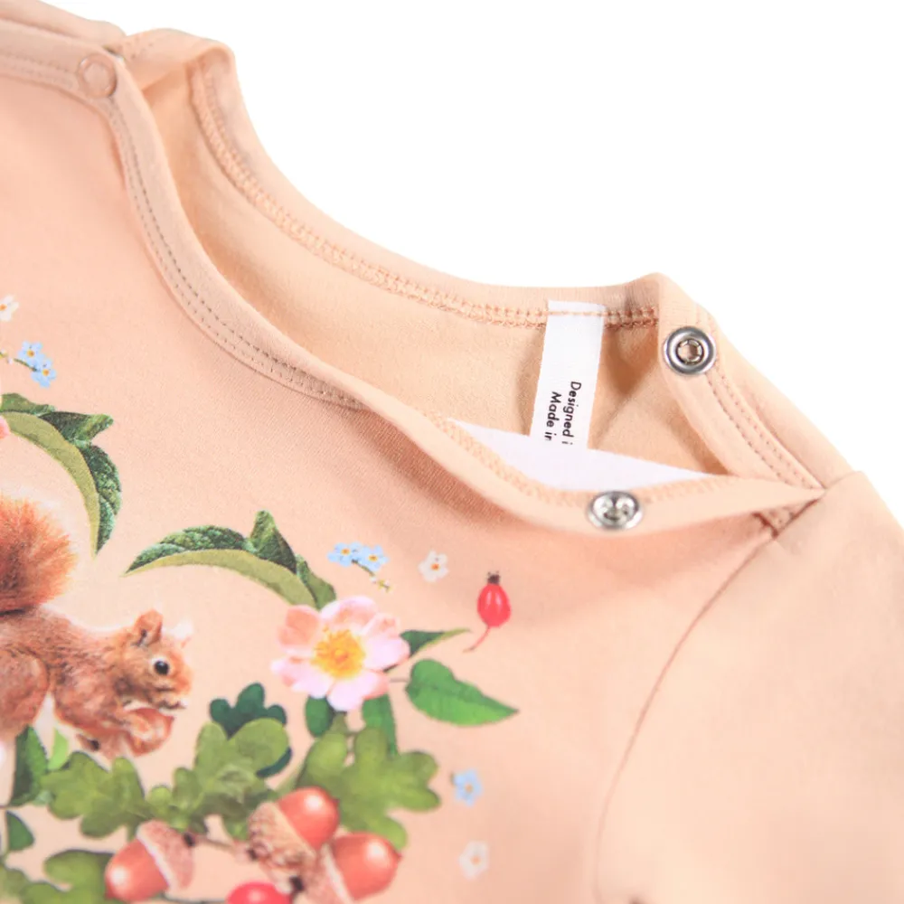 Molo Foss Body - Squirrel heart- Bodystocking Langærmet