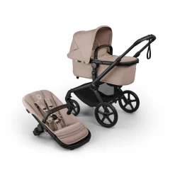 Bugaboo Fox 5 Renew complete - black/desert taupe melange- Kombivogne Med Ergonomiske Sæder