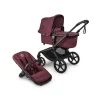 Bugaboo Fox 5 Renew complete - black/dark cherry- Kombivogne Med Ergonomiske Sæder