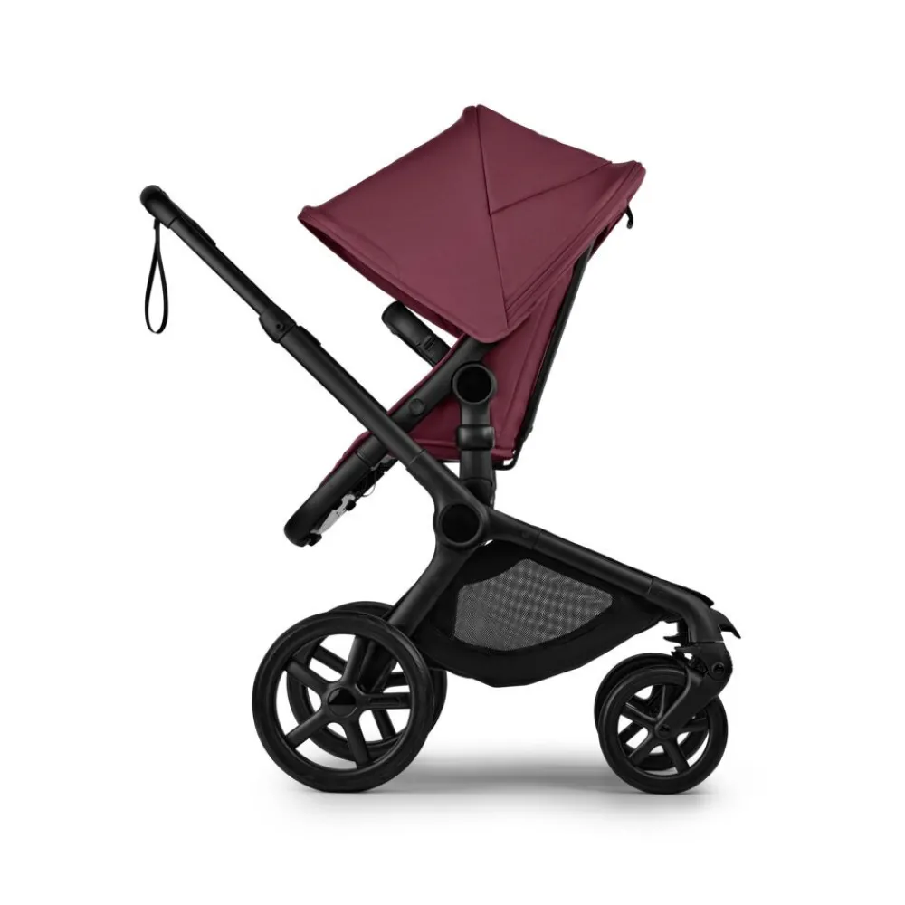 Bugaboo Fox 5 Renew complete - black/dark cherry- Kombivogne Med Ergonomiske Sæder