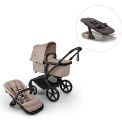 Bugaboo Fox 5 Renew complete inkl. Giraffe bouncer - desert taupe/tornado grey- Vognpakker