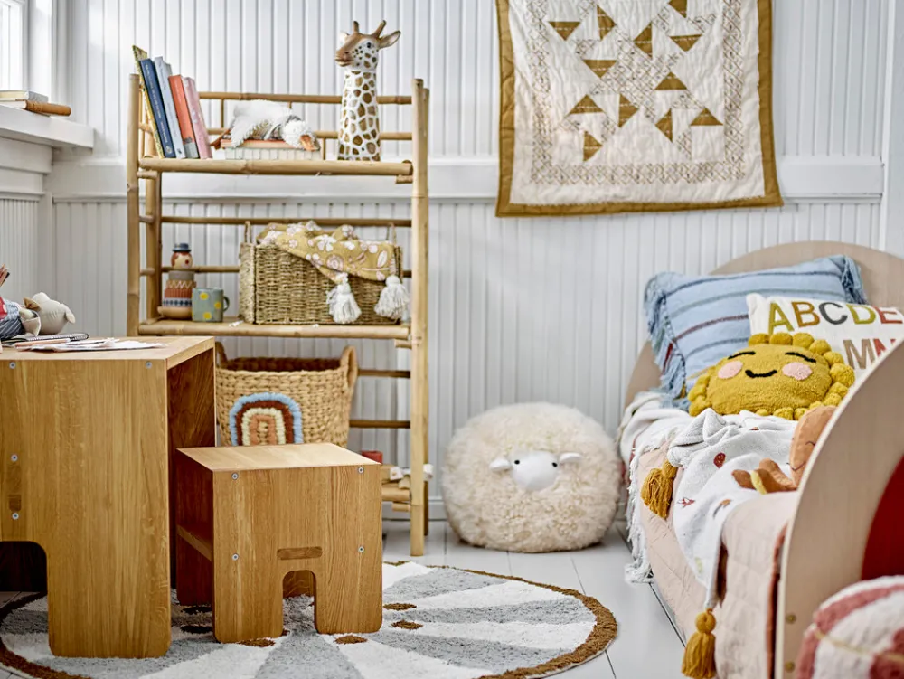 Bloomingvillemini Frey Pude, Blå-Børn Pyntepuder