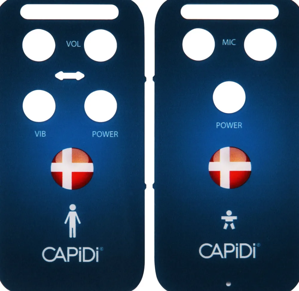 CaPiDi Front til Pearl med det danske flag- Babyalarmer