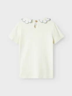 Lil' Atelier Fundo kortærmet slim skjorte - COCO MILK- Skjorter|Bluser