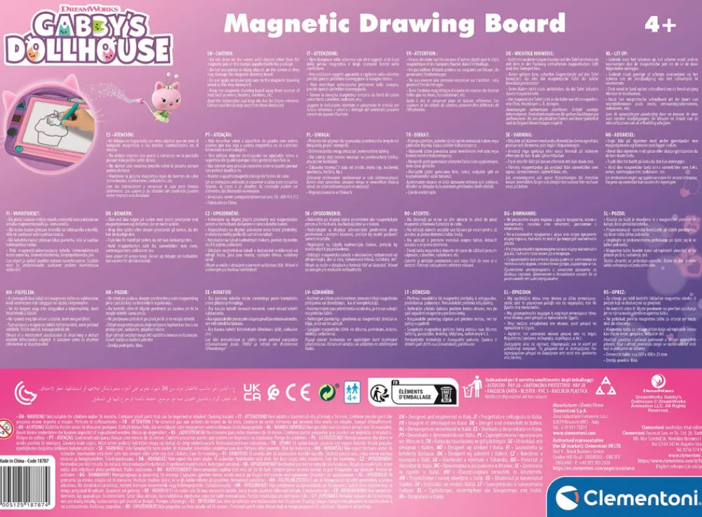 Gabby`s Dollhouse Gabby's Dollhouse magnetisk tegnetavle- Magnetlegesæt