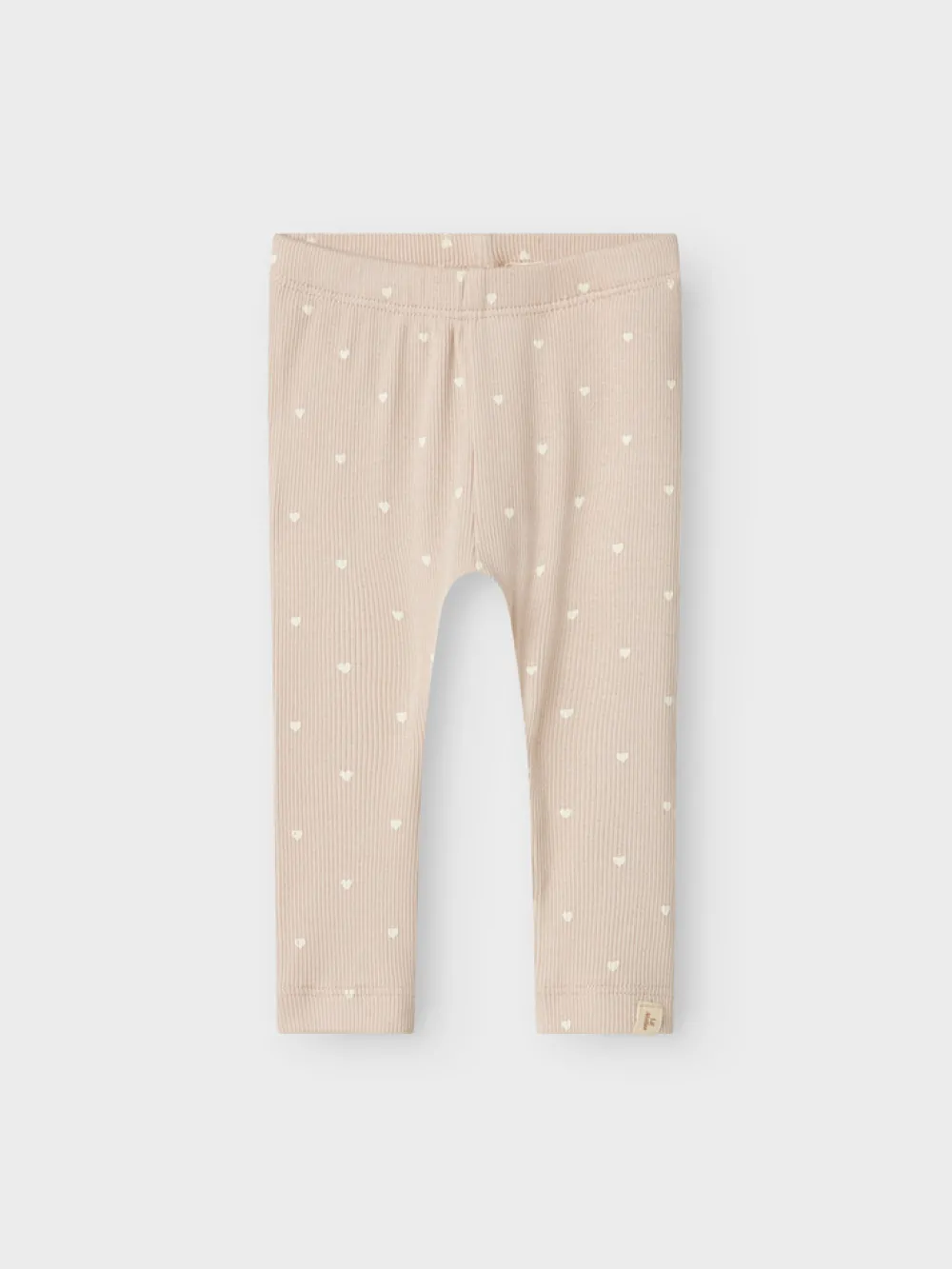 Lil' Atelier Gago slim leggings - GRAY MORNING - med hjerter- Leggings