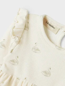 Lil' Atelier Gavo Ege Bodykjole - Pastel Parchment- Kjoler