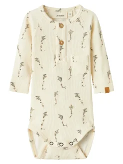 Lil' Atelier Gavo langærmet slim body - TURTLEDOVE- Bodystocking Langærmet