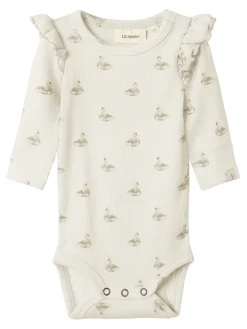 Lil' Atelier Gavo ls slim body - Pastel parchment- Bodystocking Langærmet