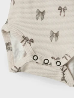 Lil' Atelier Gavo ls slim body - Silver Peo- Bodystocking Langærmet