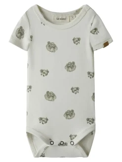 Lil' Atelier Gayo Sor Body kortærmet - Frog/Coconut milk- Bodystocking Kortærmet