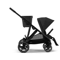 Cybex Gazelle S - Moon Black- Søskende/Tvillingevogne|Klapvogne Med Flade Sæder