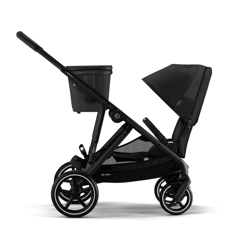 Cybex Gazelle S - Moon Black- Søskende/Tvillingevogne|Klapvogne Med Flade Sæder