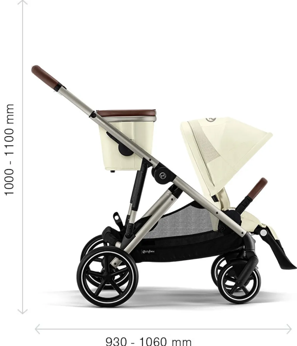 Cybex Gazelle S kombivogn - Moon Black- Kombivogne Med Flade Sæder