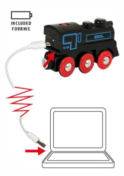 Brio Genopladeligt lokomotiv m/mini USB-kabel- Togbaner & Tog