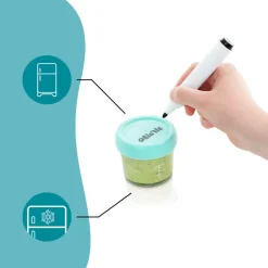 Babymoov Glas madbøtter - 4x 100ml & 4x 220ml- Madopbevaring