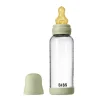 BIBS Glass baby bottle latex 240 ml sage- Sutteflasker