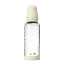 BIBS Glass baby bottle latex 240 ml ivory- Sutteflasker