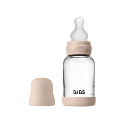 BIBS Glass baby bottle silicone 120 ml blush- Sutteflasker