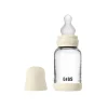 BIBS Glass baby bottle silicone 120 ml ivory- Sutteflasker