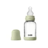 BIBS Glass baby bottle silicone 120 ml sage- Sutteflasker