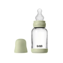 BIBS Glass baby bottle silicone 120 ml sage- Sutteflasker