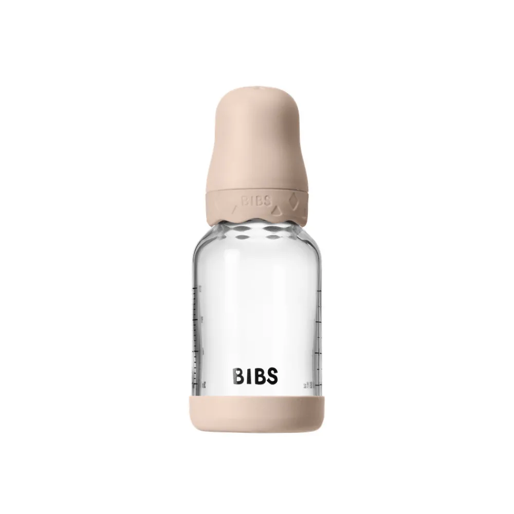 BIBS Glass boheme baby bottle latex 120 ml blush- Sutteflasker