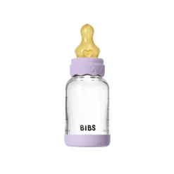 BIBS Glass boheme baby bottle latex 120 ml violet sky- Sutteflasker