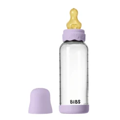BIBS Glass boheme baby bottle latex 240 ml violet sky- Sutteflasker