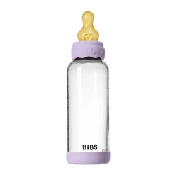 BIBS Glass boheme baby bottle latex 240 ml violet sky- Sutteflasker
