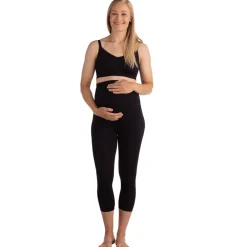 Carriwell Graviditets leggings m. støtte 3/4 længde sort- Leggings/Strømpebukser