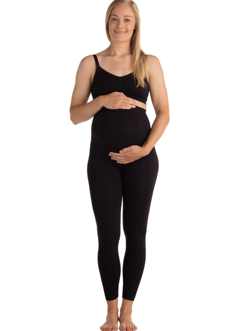 Carriwell Graviditets leggings m. støtte (Recycled) sort s- Leggings/Strømpebukser