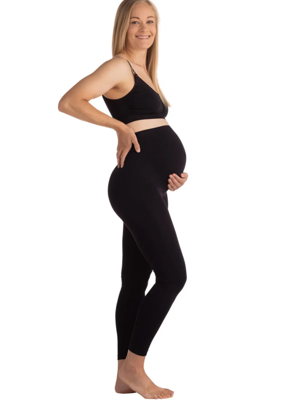 Carriwell Graviditets leggings m. støtte (Recycled) sort s- Leggings/Strømpebukser