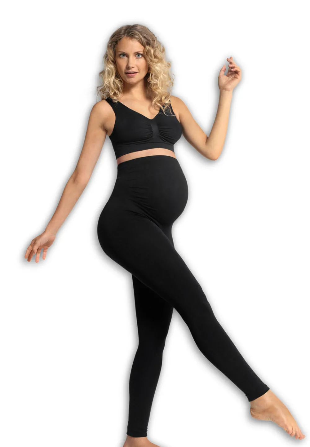 Carriwell Graviditets leggings m. støtte (Recycled) sort xl- Leggings/Strømpebukser