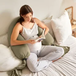 bbhugme Graviditets- og Ammepude - dusty olive-Børn Graviditetspuder|Graviditets- & Ammepuder