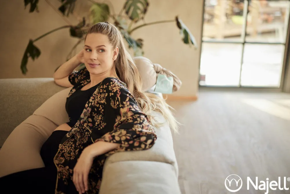 Najell Graviditetspude - linen beige-Børn Graviditetspuder