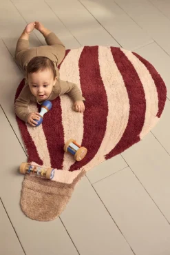 Filibabba Gulvtæppe - Luftballon - Deeply Red-Børn Gulvtæpper